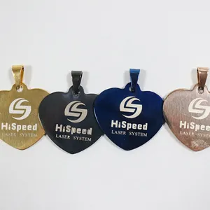 Stainless steel necklace pendant laser marking