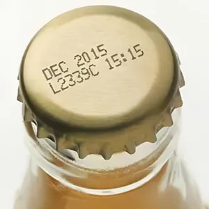 Aluminum bottle cap laser marking