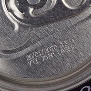 Aluminum can top laser marking
