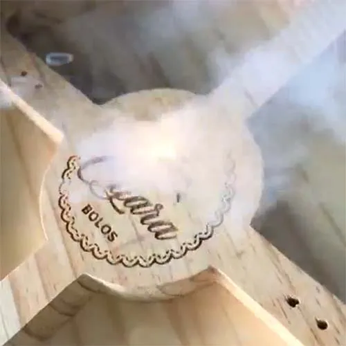 Wood laser engraving