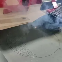 Cuttable film laser engraving