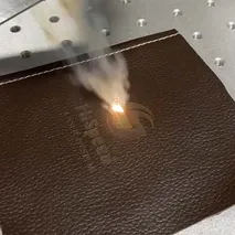 Leather laser marking