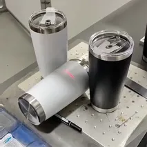Stainless steel tumbler laser marking
