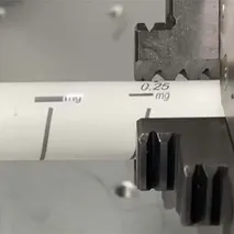 Plastic tube laser marking