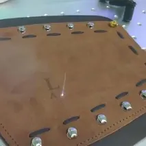 Leather laser engraving