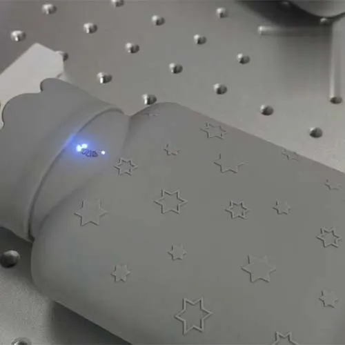 Silicone hot water bag laser marking