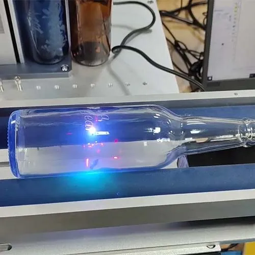 Glass bottle laser marking