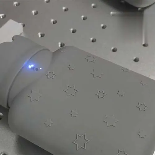 Silicone hot water bag laser marking