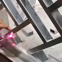 Stainless steel guardrail laser welding