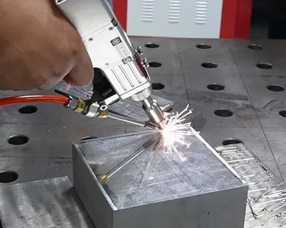Metal part laser welding
