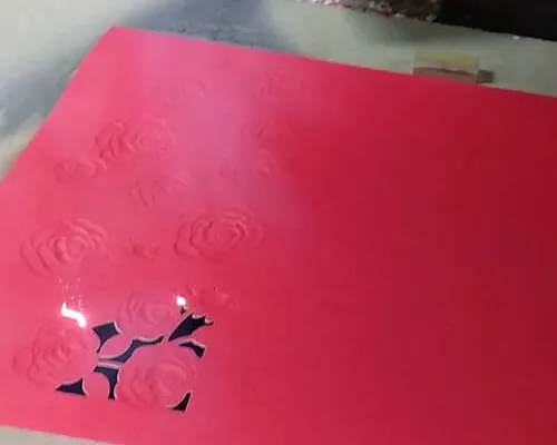 Paper card laser cutting