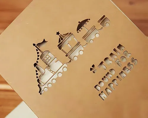 Kraft paper laser cutting