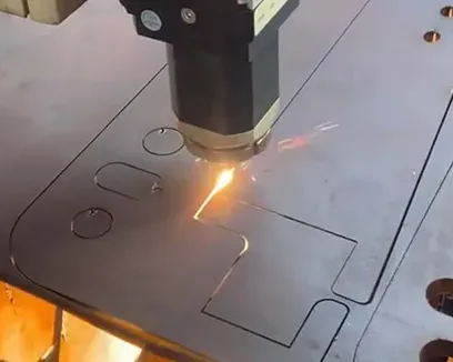 Steel plate laser cutting
