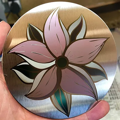 MOPA laser color settings on stainless steel